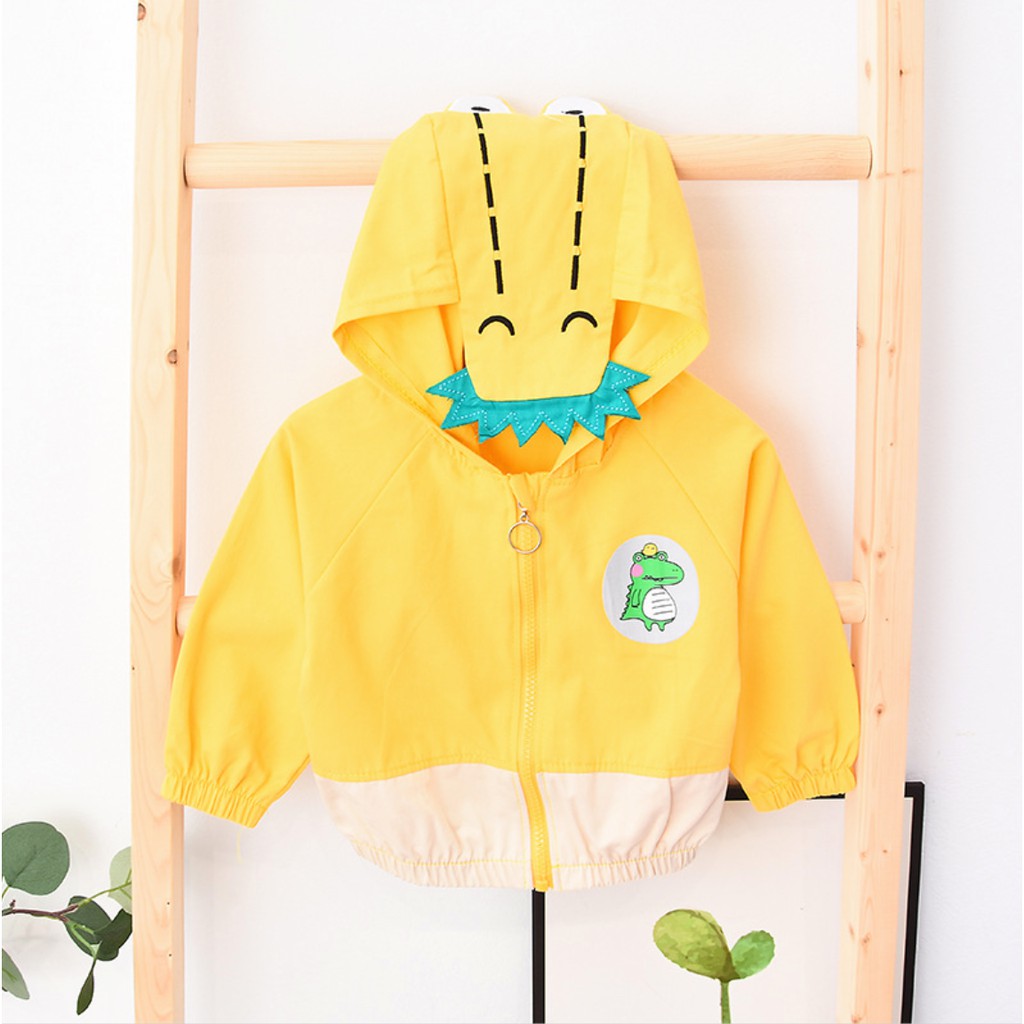 Áo khoác bé trai 3D in hình CÁ SẤU CUTE chất liệu cotton mềm mịn, thoáng mát cho da bé