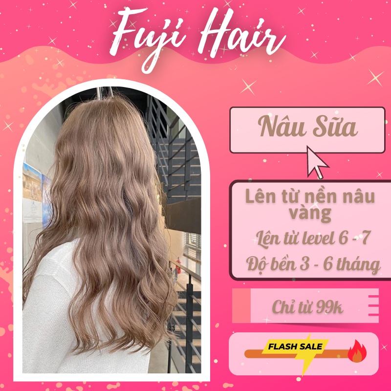 Thuốc Nhuộm Tóc Màu Nâu Sữa Không Tẩy | Fujihaircolor