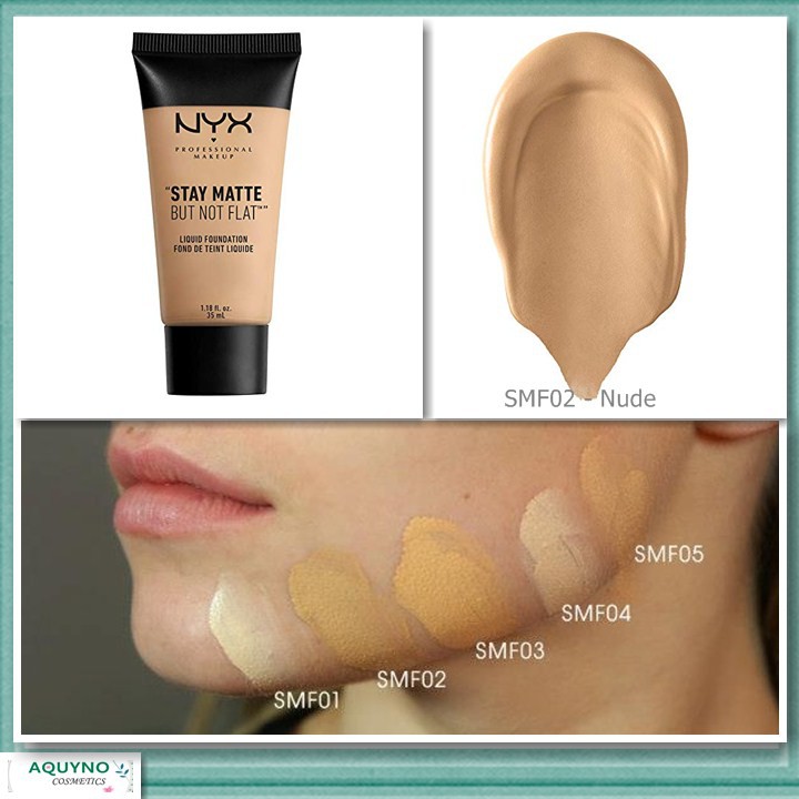 Kem Nền Kiềm Dầu NYX Stay Matte But Not Flat Liquid Foundation