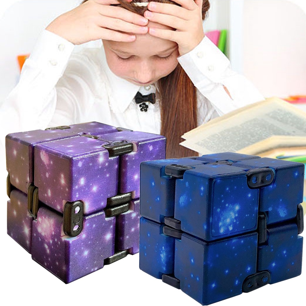 <Sabaya> Infinity Cube Colorful Stress-relieving Flexible Magic Puzzle Cube Model for Gift