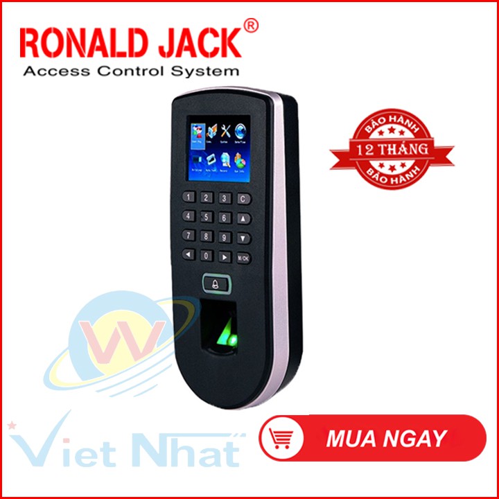 Ronald Jack F19 - Máy Chấm Công Vân Tay Thẻ Từ Kết Hợp Kiểm Soát Cửa - Hàng Nhâp Khẩu Chính Hãng