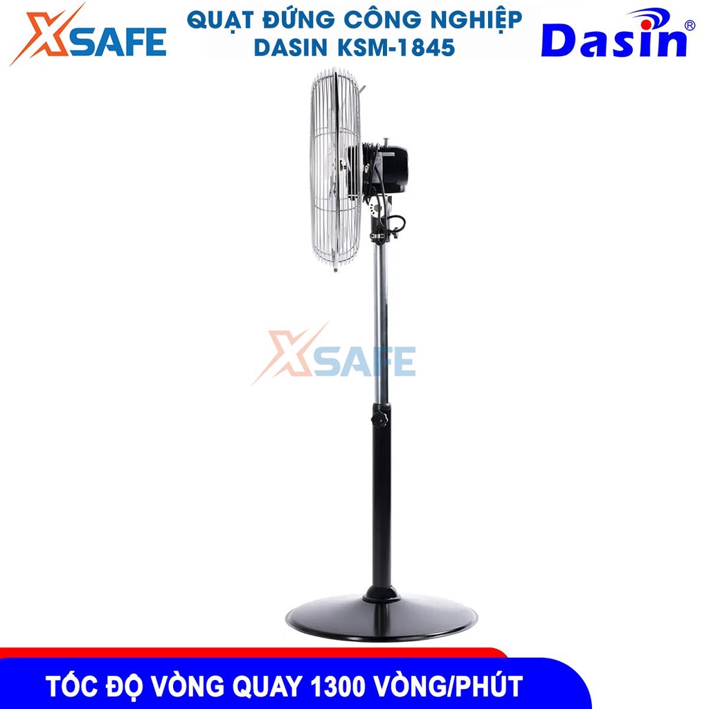 Quạt đứng công nghiệp Dasin KSM-1845 71W motor 100% lõi đồng, lưu lượng gió 6.420 m3/giờ thổi mạnh, không rung lắc