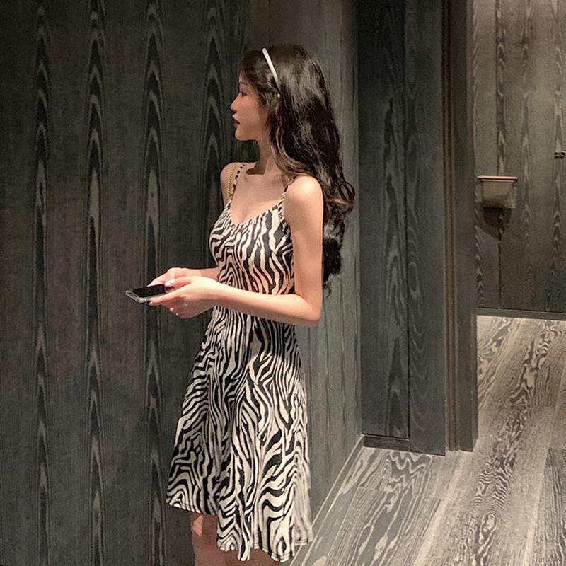 Đầm Không Tay Họa Tiết Ngựa Vằn Phong Cách Hàn Quốc Quyến Rũ | BigBuy360 - bigbuy360.vn