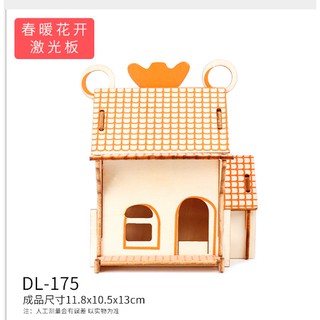 Ghép mô hình nhà gỗ 3D