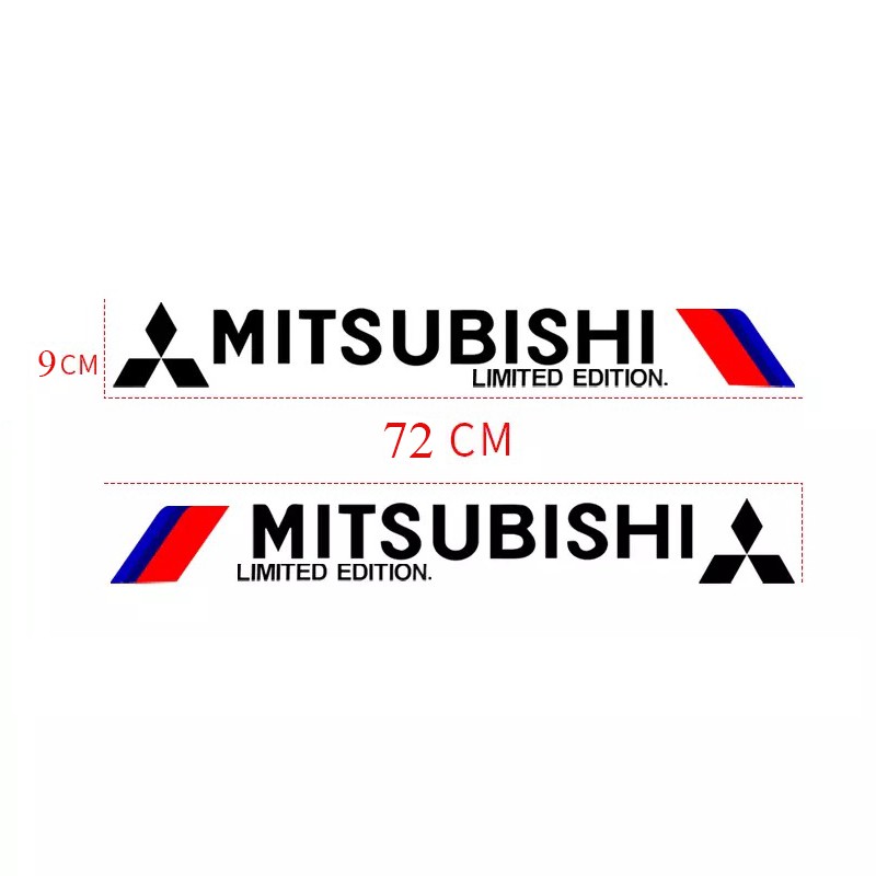 Bộ 2 tem dán cửa xe ô tô Mitsu