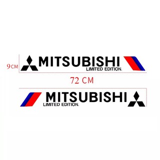 Bộ 2 tem dán cửa xe ô tô Mitsu