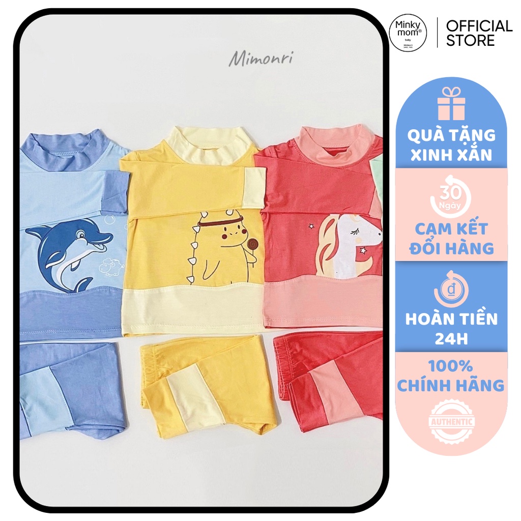 [SALE] Bộ Thun Lạnh Dài Tay Bé Trai, Bé Gái KIMCHIBABY Cổ 3P Pokemon, Bộ Quần Áo Cho Bé Mặc Nhà KWTD2215