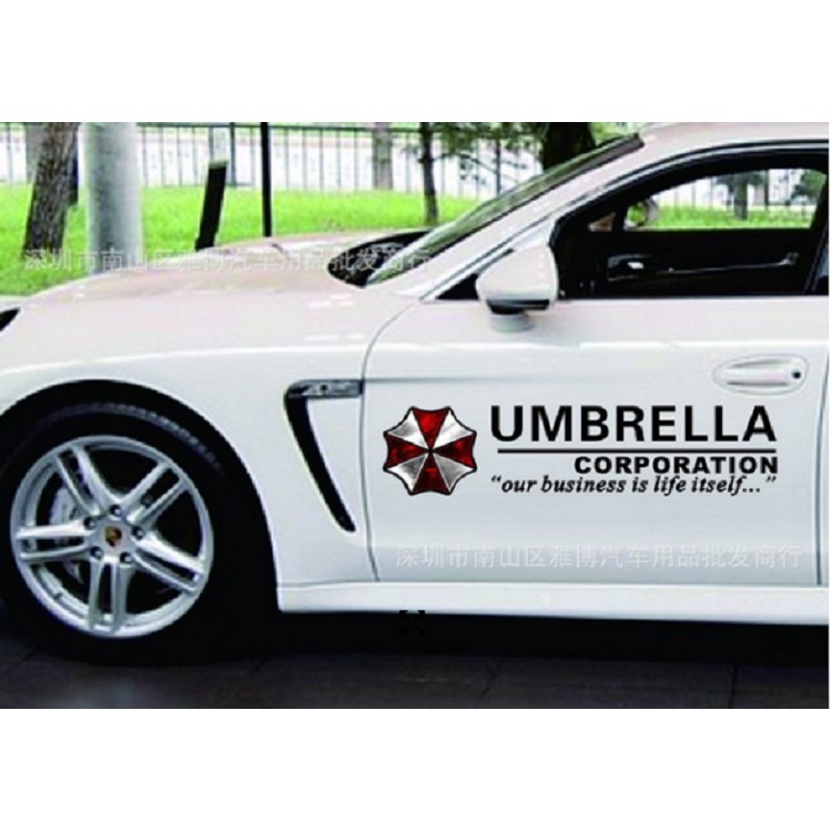 Tem dán cửa xe logo Umbrella phong cách doanh nhân.(02 bên cửa xe)