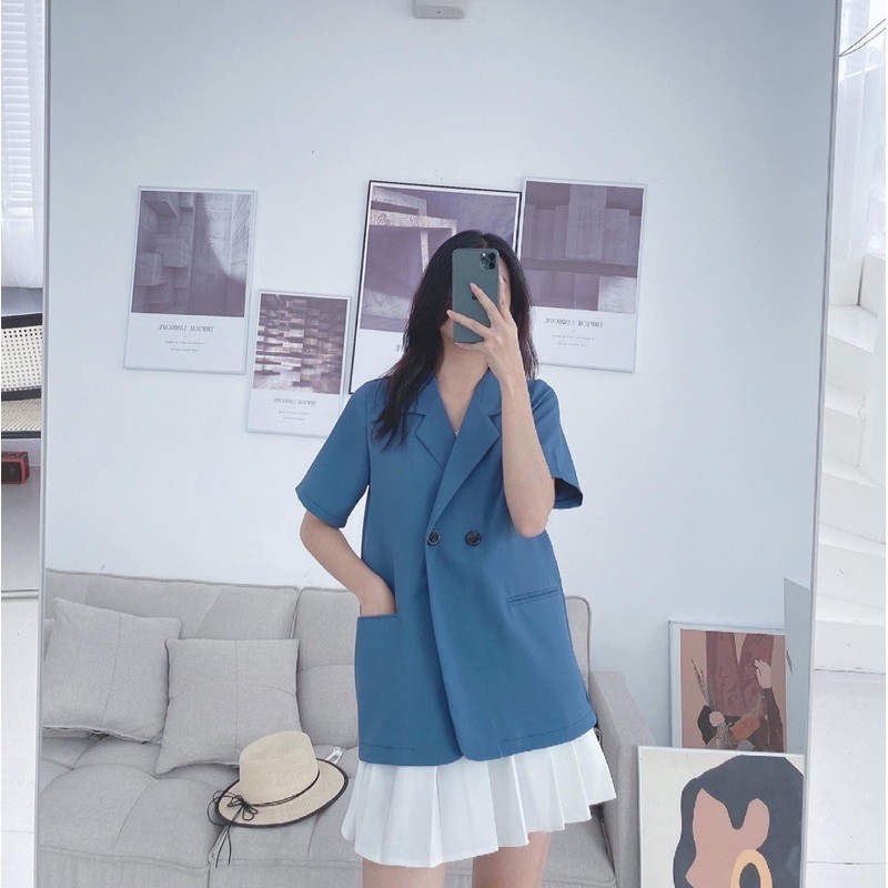 blazer cộc tay túi cơi | BigBuy360 - bigbuy360.vn