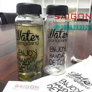 Chai Thủy Tinh miệng Rộng 420ml Detox ( Không kèm Túi )