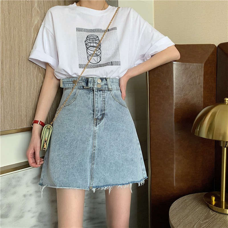 Chân Váy XIAOZHAINV Dáng Chữ A Eo Cao Phong Cách Hàn Quốc Trẻ Trung | BigBuy360 - bigbuy360.vn