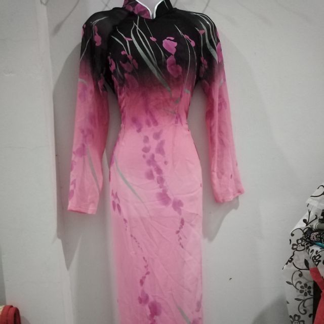 áo dài hồng tím