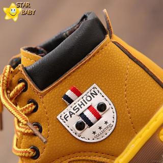 Giày boot cổ cao thắt dây cho bé trai
