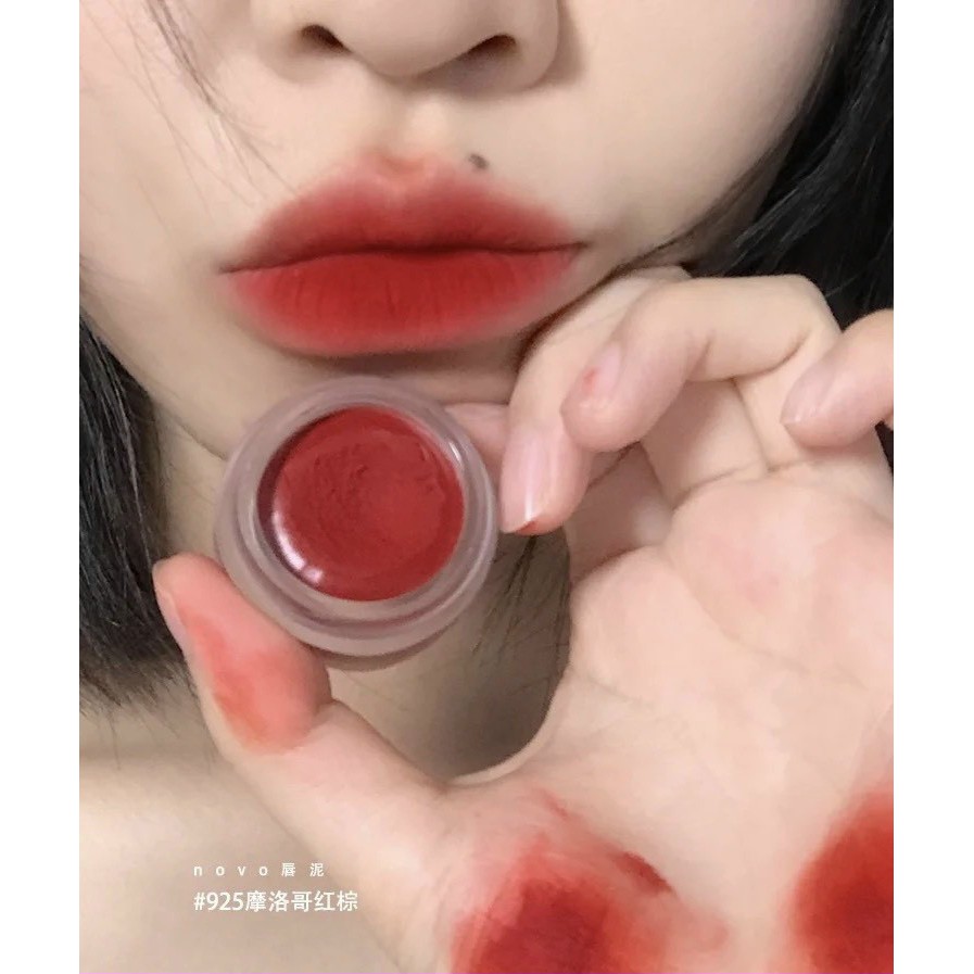 [Tặng Cọ Môi Cao Cấp Khi Mua 3 Hũ] Son kem velvet Mud Lip NoVo nội địa trung