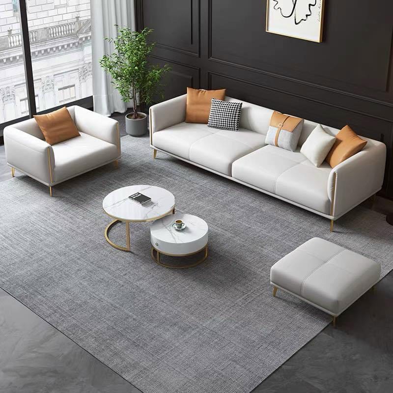 Ghế sofa băng bọc da sang trọng nhập khẩu - Sofa phòng khách Adora GK01
