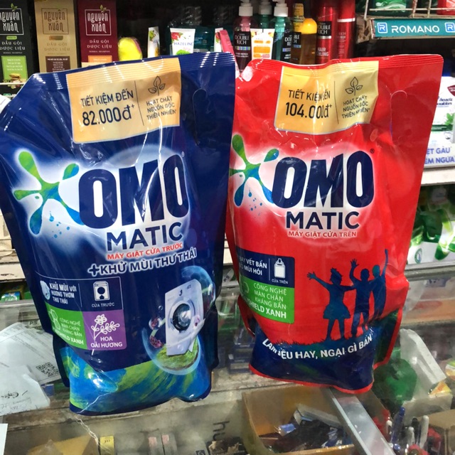 Nước Giặt Omo Dành Cho Máy Giặt Túi To 3.7kg/4kg