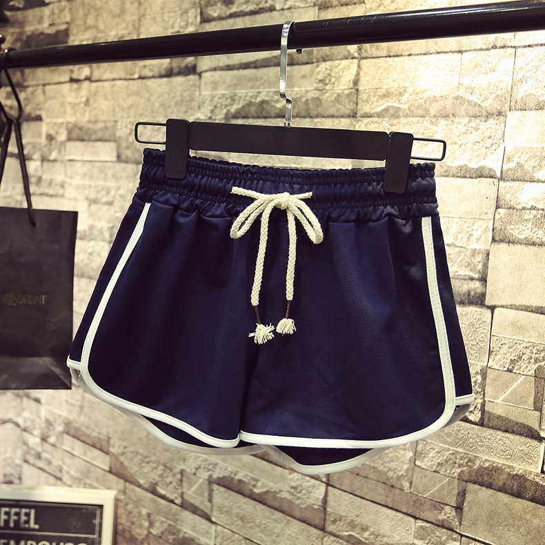 [Baywellfashion]Womens Striped High Drawstring Waist Beach Shorts Sports Running Yoga Shorts Pants | BigBuy360 - bigbuy360.vn