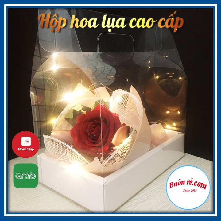 Hoa hồng lụa cao cấp kèm đèn Led - món quà ý nghĩa dành cho người phụ nữ 01210