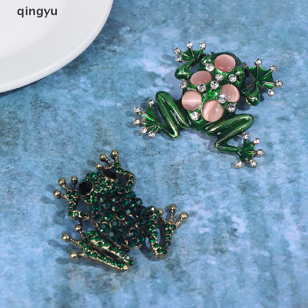 Trâm Cài Áo Hình Ếch Và Chim Đính Đá Dễ Thương