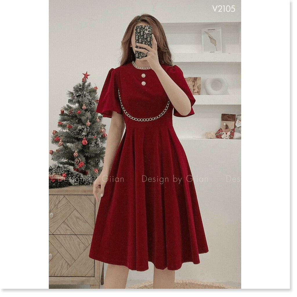 ĐẦM LỤA HÀNG QUÃNG CHÂU,DÁNG XÒE,THIẾT KẾ TRƠN NHƯNG KHÔNG KÉM PHẦN SANG TRỌNG LANA FASHION