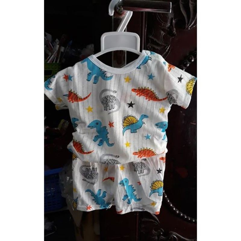 Bộ cotton giấy cài vai cho bé từ 5-15kg