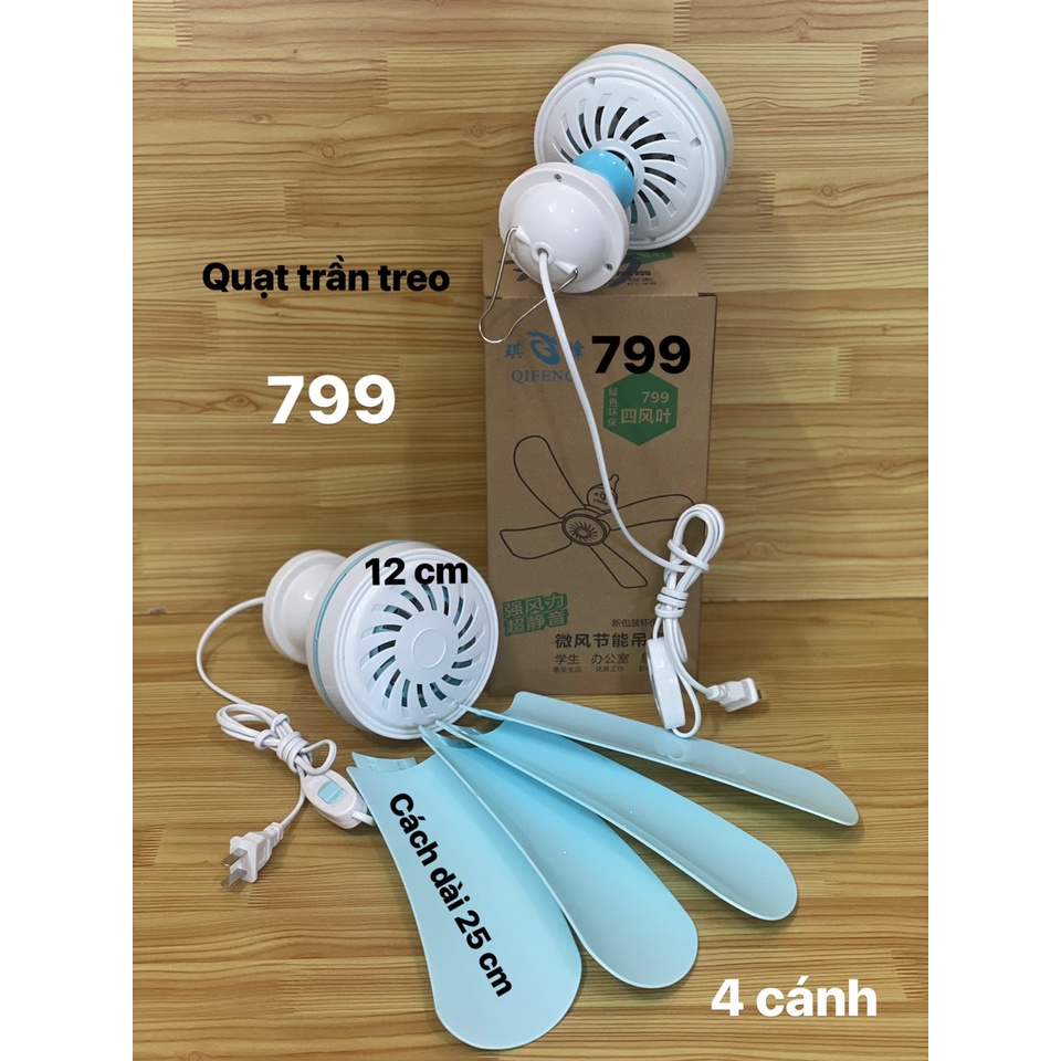Quạt trần mini 4 cánh cỡ to treo màn tiện dụng sải cánh 25cm, siêu bền, siêu tiết kiệm điện, tháo lắp dễ dàng