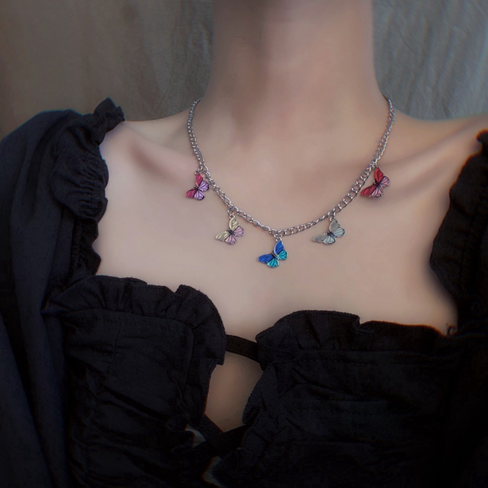 [Mã FASHIONCB231 hoàn tối đa 30K xu đơn 99K] Dây Chuyền Hợp Kim Hình Bướm Đính Đá Xinh Xắn | BigBuy360 - bigbuy360.vn