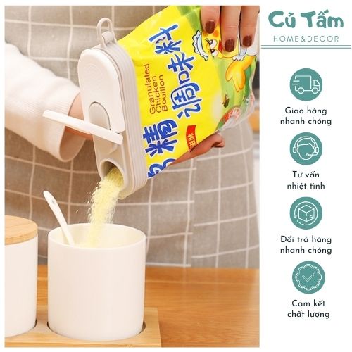 Kẹp miệng túi có nắp mở rót, kẹp niêm phong miệng túi đa năng - cutam.homedecor