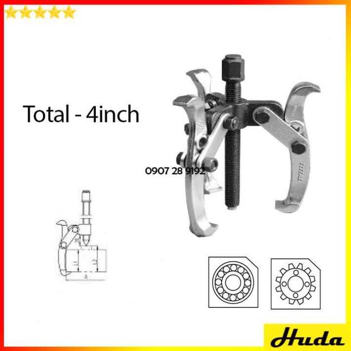 Cảo 3 chấu lực cảo 3000kg - 6000kg tháo lắp vòng bi bạc đạn Total Ingco thép Crv cứng chắc chịu nhiệt 1234