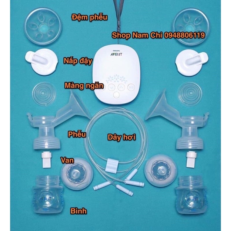 Pass phụ kiện máy hút sữa điện đôi Philips Avent