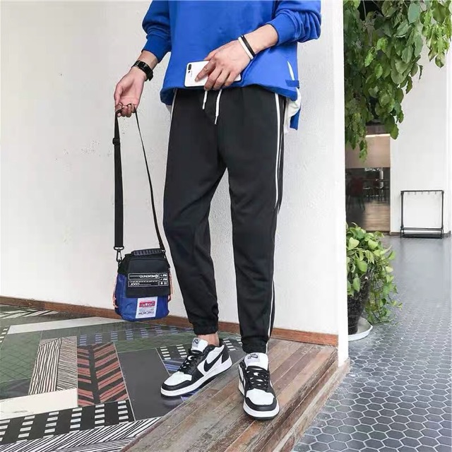 Quần jogger Nỉ unisex Sọc 1,5 nam nữ phong cách ulzzang Wind | BigBuy360 - bigbuy360.vn