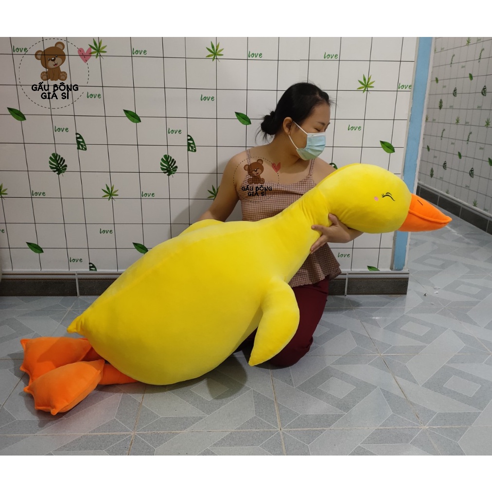 THÚ BÔNG VỊT TRẦM CẢM VỊT LƯỜI SIZE LỚN 125CM VẢI MINISO SIÊU MỀM LÔNG MỊN