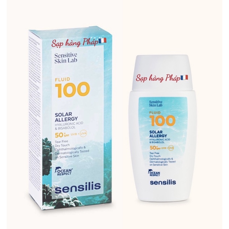 [ĐỦ BILL] Kem chống nắng Sensilis Fotoprotector Fluid 100 Solar Allergy