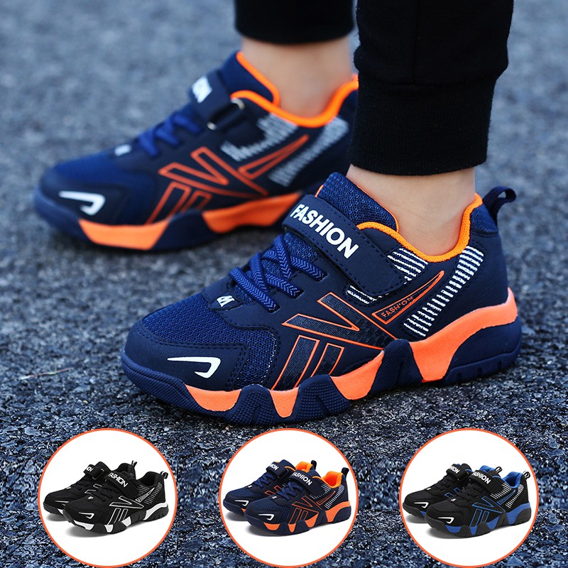 Giày Sneakers Phối Lưới Thoáng Khí Thoải Mái Cho Bé