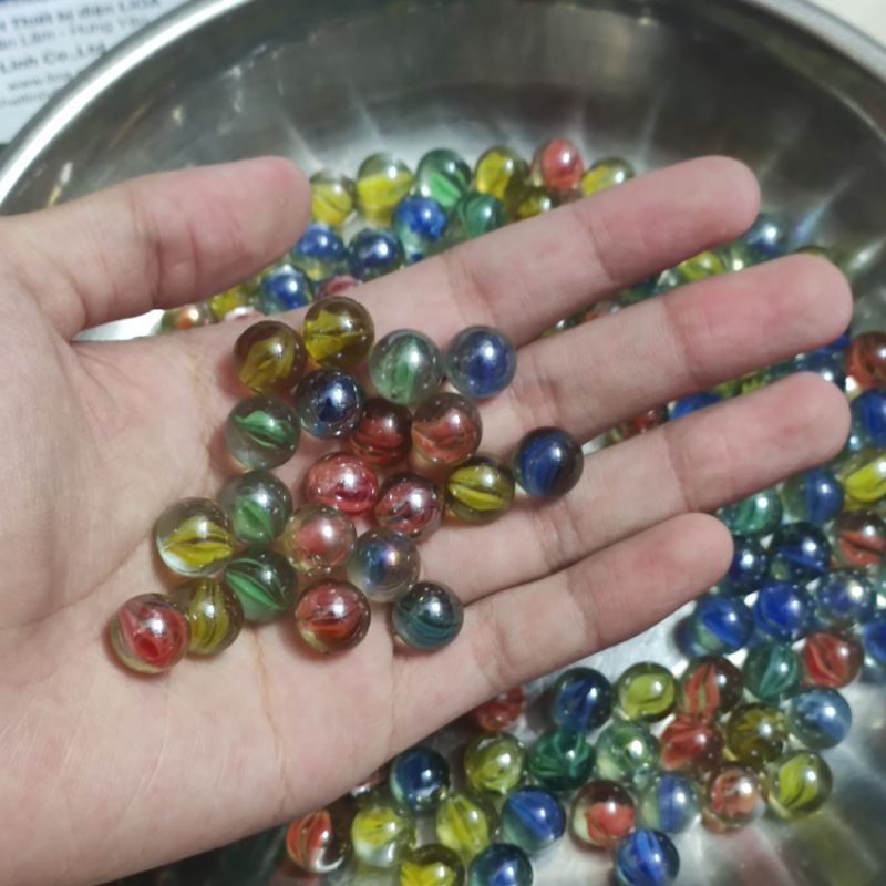 Combo 50 viên bi ve nhỏ, bi thủy tinh 11.5mm Dùng làm đồ chơi hoặc trang trí