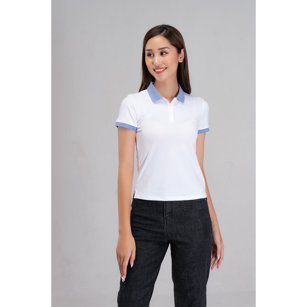 Áo Polo Nữ YODY Coolmax Ngắn Tay Phối Bo APN4394