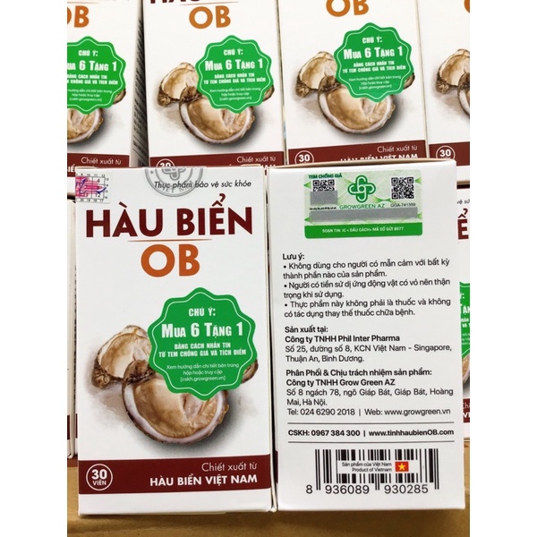 [Chính Hãng] Hàu Biển OB - Tăng Cường Sinh Lý Nam / MUA 6 TẶNG 1.