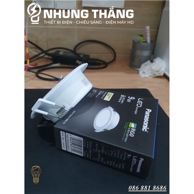 Combo 3 Đèn Led Downlight Âm Trần 9W Panasonic Khoét Lỗ 90 - NNV70041WE1A Trung Tính - NNV70061WE1A Trắng