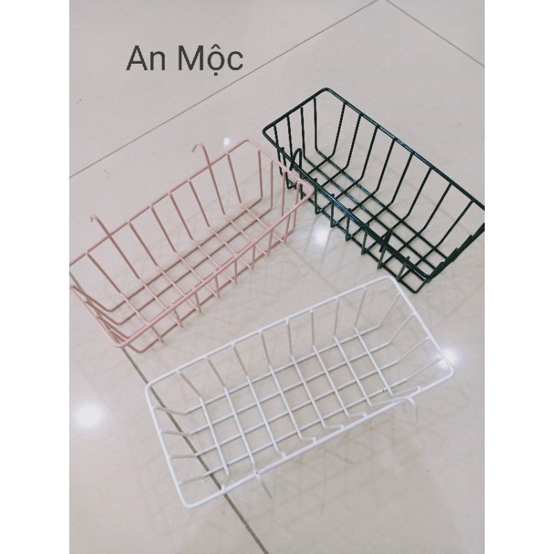 [AN MỘC] Set 2 món khung lưới sắt treo ảnh + giỏ sắt treo tường trang trí kích thước 35x45cm