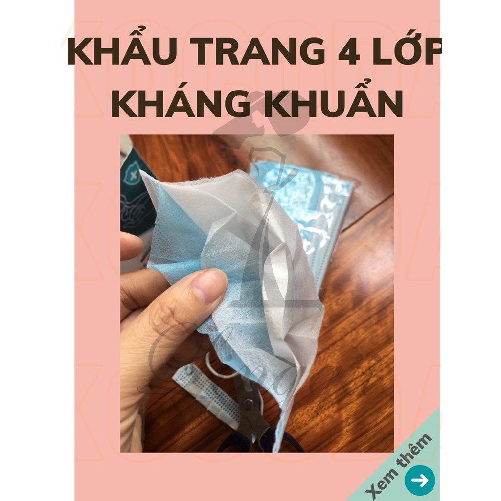 Hộp 50 cái Khẩu trang y tế 4 lớp chuẩn Hàng Công Ty TMAX - Linggii