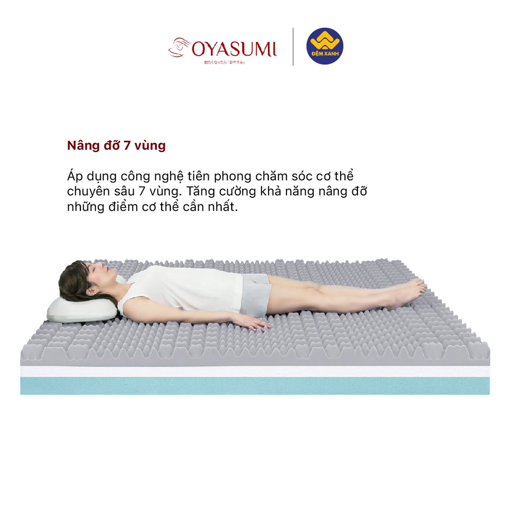 Đệm Foam Nhật Bản Oyasumi 7 Zone