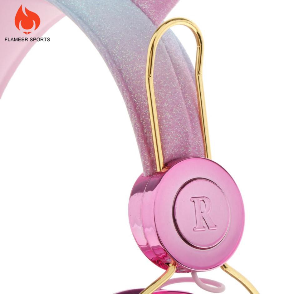 Tai Nghe Thể Thao Hình Unicorn Màu Hồng Có Mic Cho Bé Gái 1