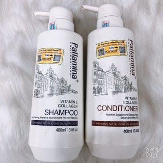 Bộ gội xả bổ xung collagen keratin PALLAMINA 400ML cho tóc hư tổn