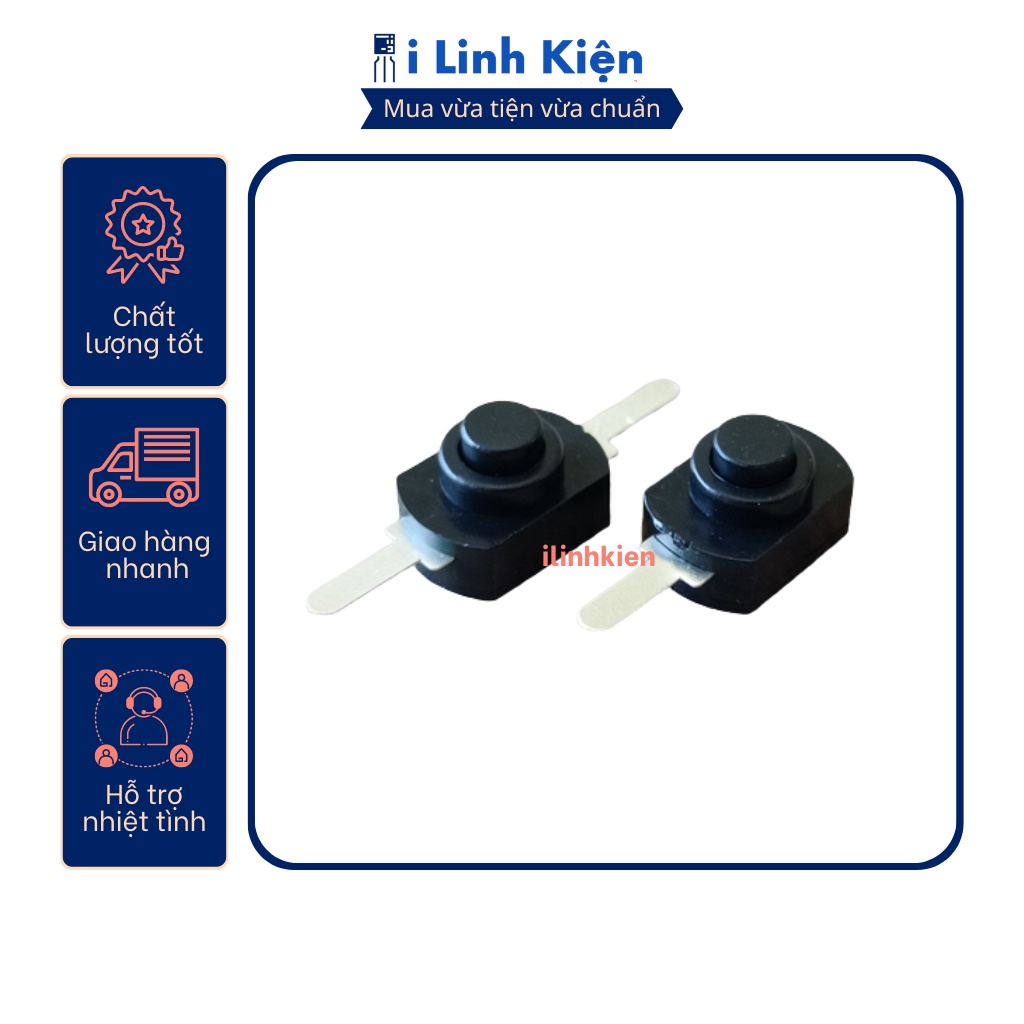 Công tắc đèn pin 2P chân dán YD-1208