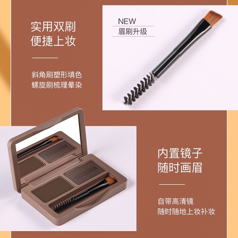 [Hàng mới về] Phấn kẻ mày YAQINUO chống thấm nước chống mồ hôi lâu trôi xinh xắn lên màu tự nhiên hợp thời trang