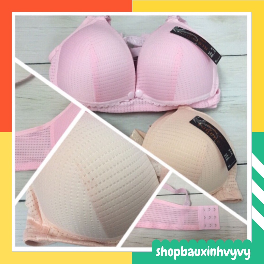 [CHẤT LƯỢNG] Áo lót bầu cho con bú cúc bấm thông hơi hàng Thái Lan, chống chảy xệ, cao cấp size B80, B85, B90