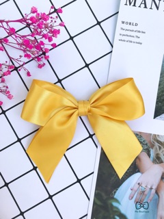 Kẹp tóc handmade nơ satin basic A034