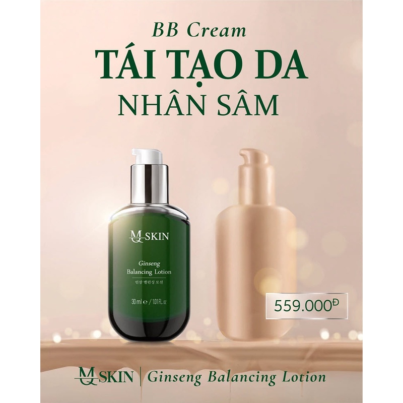 Kem BB nhân sâm tái tạo da MQ Skin Ginseng Balancing Lotion 30ml