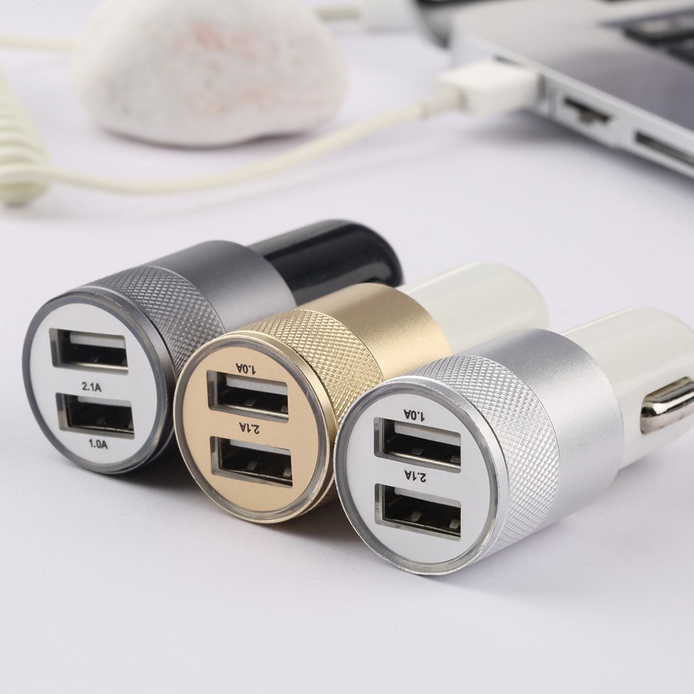 Tẩu sạc 2 cổng DC12-24V USB cho iphone6/6s/5 iPod/Ipad