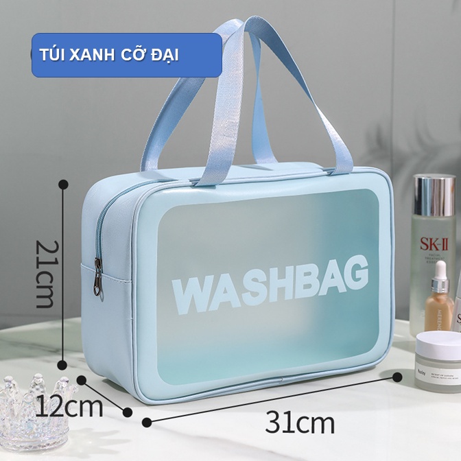 Túi du lịch Washbag màu XANH đủ Size chống thấm nước dễ dàng mang theo khi đi du lịch nhiều nơi